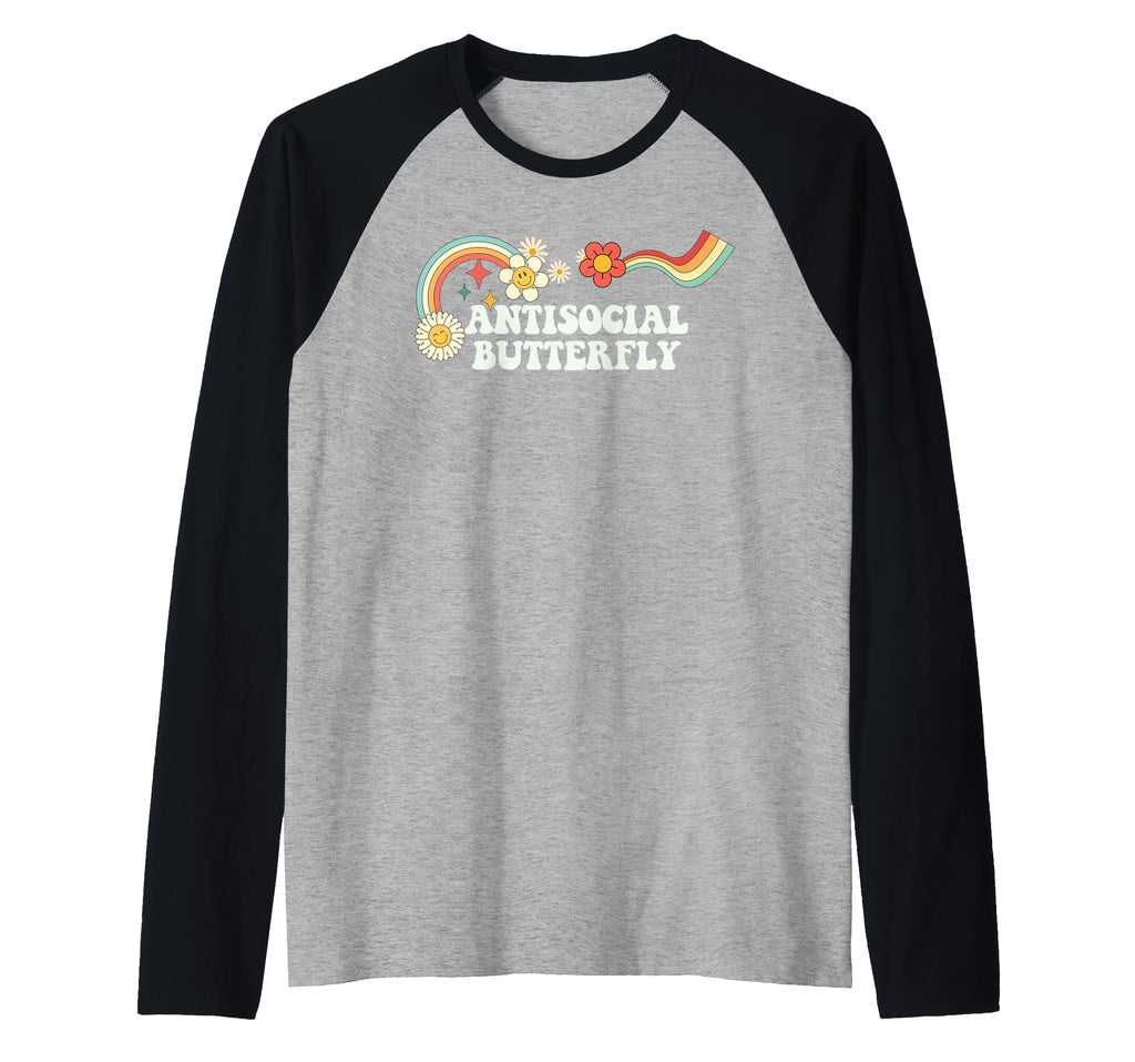 Groovy Funny Antisocial Butterfly Sweatshirt - Casual Everyday Wear Unisex - T-Shirt, Sweatshirt, Hoodie