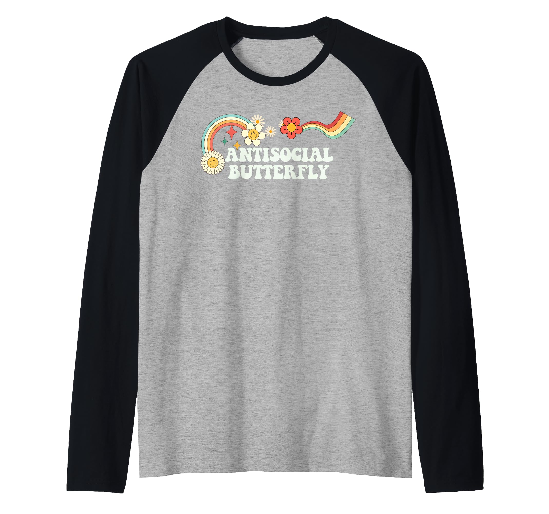 Groovy Funny Antisocial Butterfly Sweatshirt - Casual Everyday Wear Unisex - T-Shirt, Sweatshirt, Hoodie