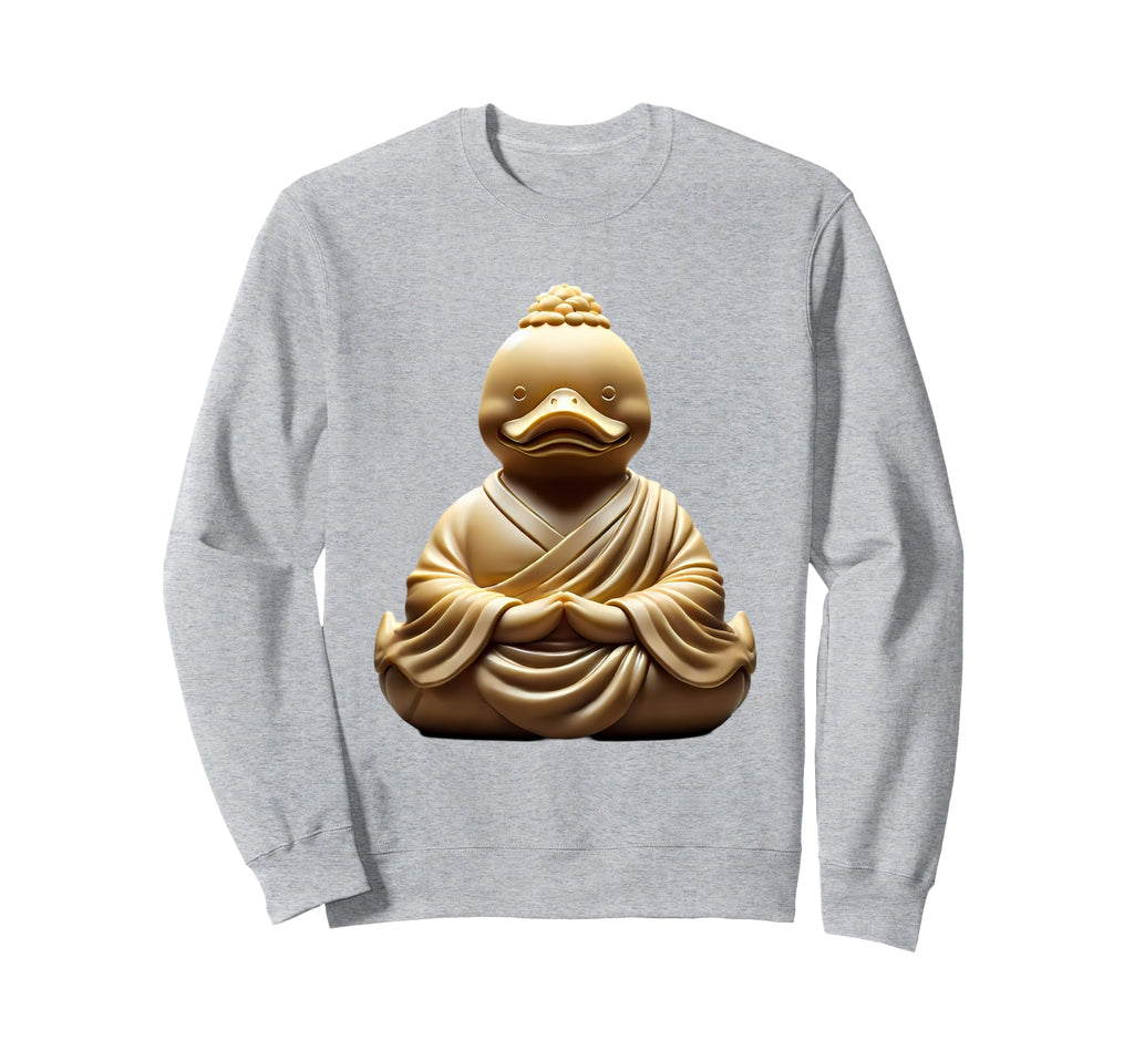 Buddha Rubber Duck Mindfulness Sweatshirt - Minimalist Print Men Women - T-Shirt, Sweatshirt, Hoodie