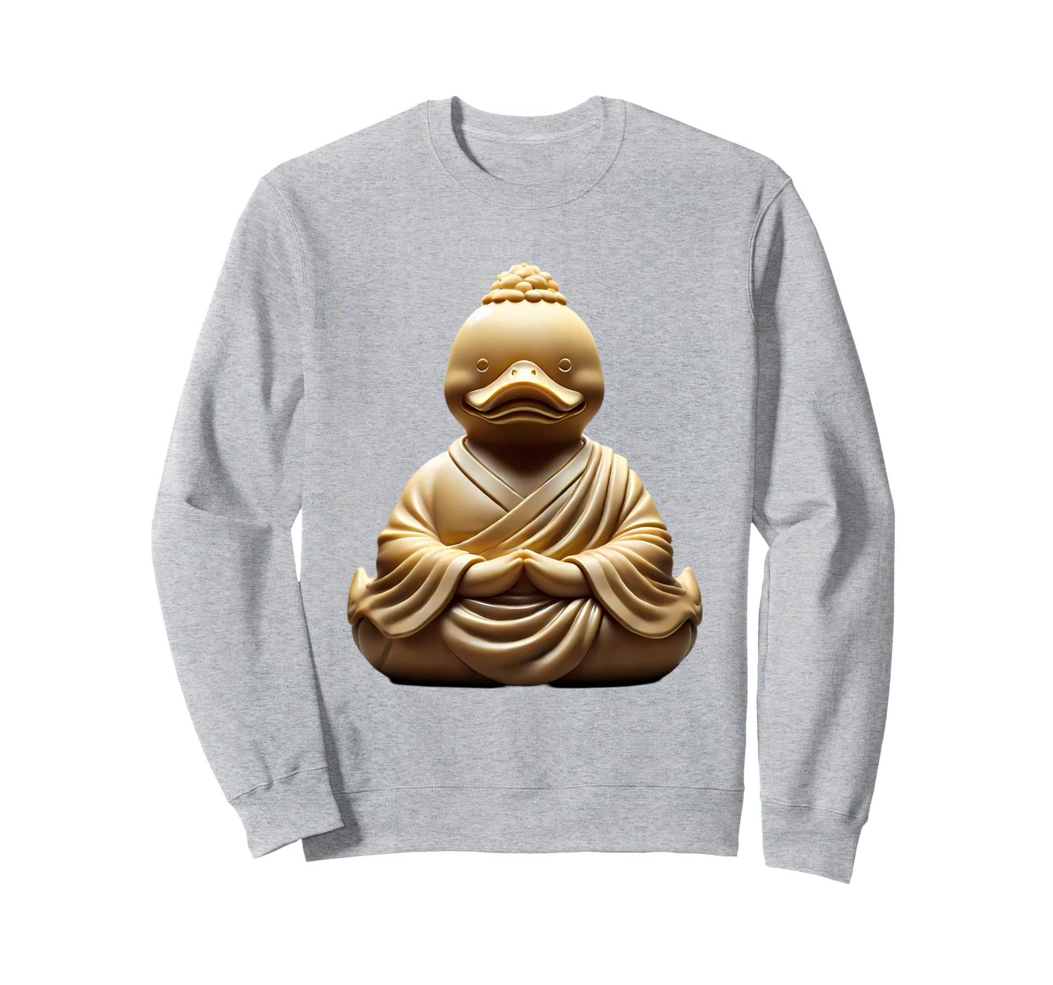 Buddha Rubber Duck Mindfulness Sweatshirt - Minimalist Print Men Women - T-Shirt, Sweatshirt, Hoodie