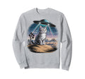 Funny Cat Western Ufo Cowboy Cat Sweatshirt - Unique Graphic Men Women - T-Shirt, Sweatshirt, Hoodie