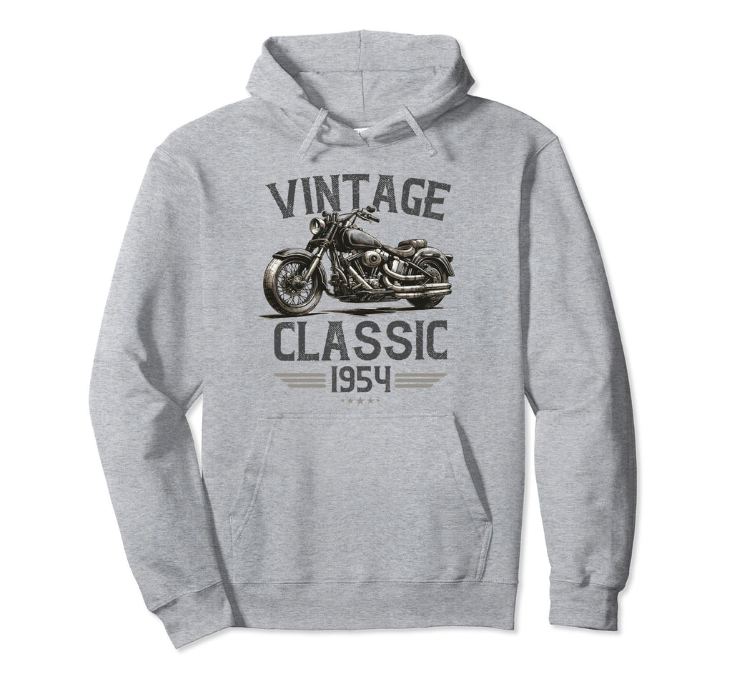 Born 1954 70Th Birthday Motorbike Hoodie - Minimalist Print Men Women - T-Shirt, Sweatshirt, Hoodie
