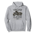 Born 1954 70Th Birthday Motorbike Hoodie - Minimalist Print Men Women - T-Shirt, Sweatshirt, Hoodie