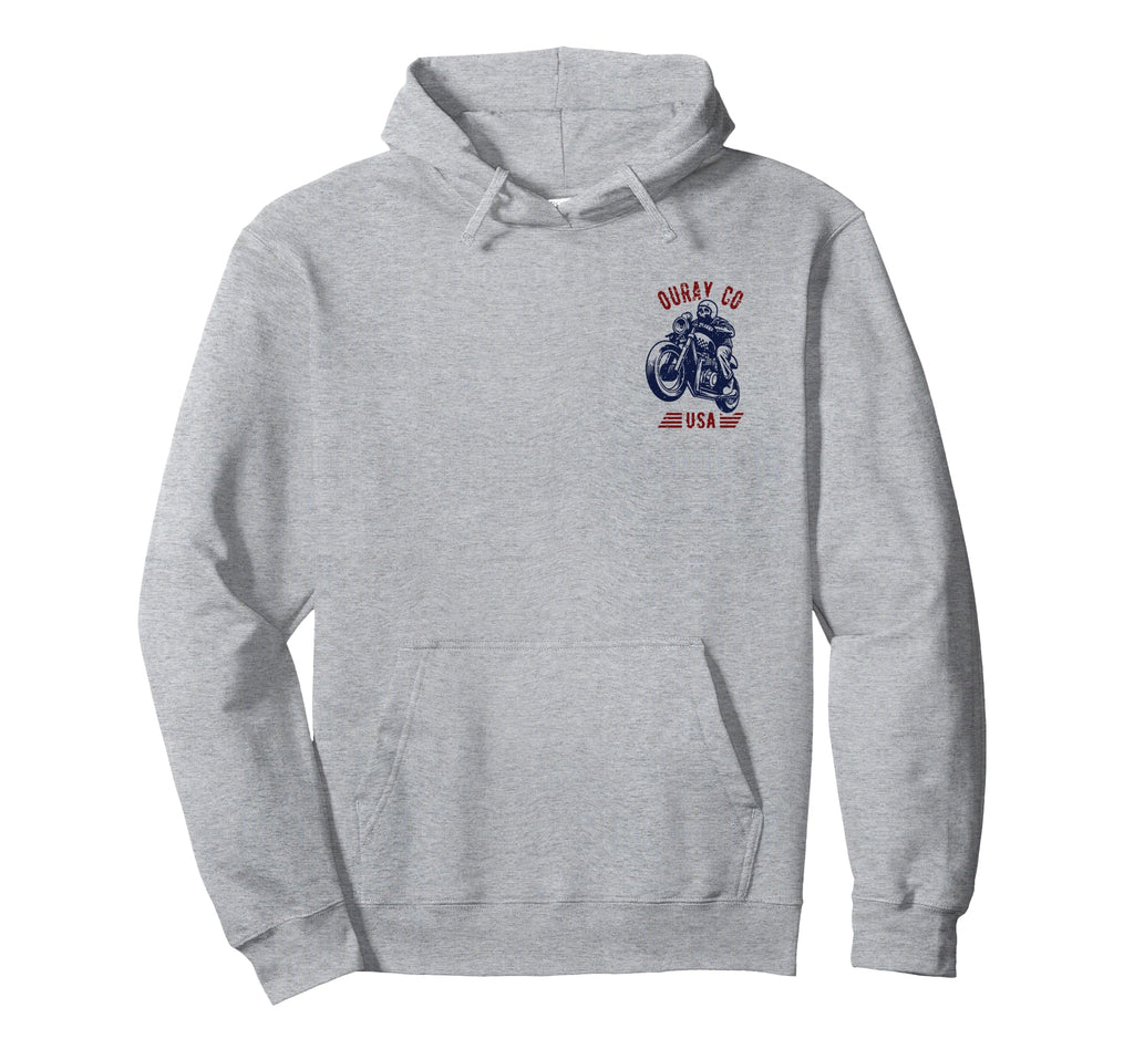 Ouray Colorado Motorcycle Skull Rider Hoodie - Custom Art Print Unisex - T-Shirt, Sweatshirt, Hoodie