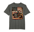 Motorcycle Usa Flag Biker Distressed T-Shirt - Unique Graphic Unisex - T-Shirt, Sweatshirt, Hoodie