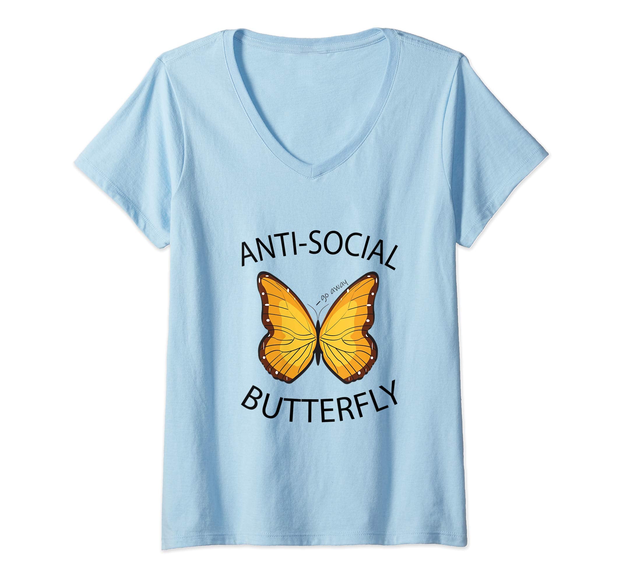 Womens Anti Social Butterfly Social T-Shirt - Trendy Graphic Men Women - T-Shirt, Sweatshirt, Hoodie