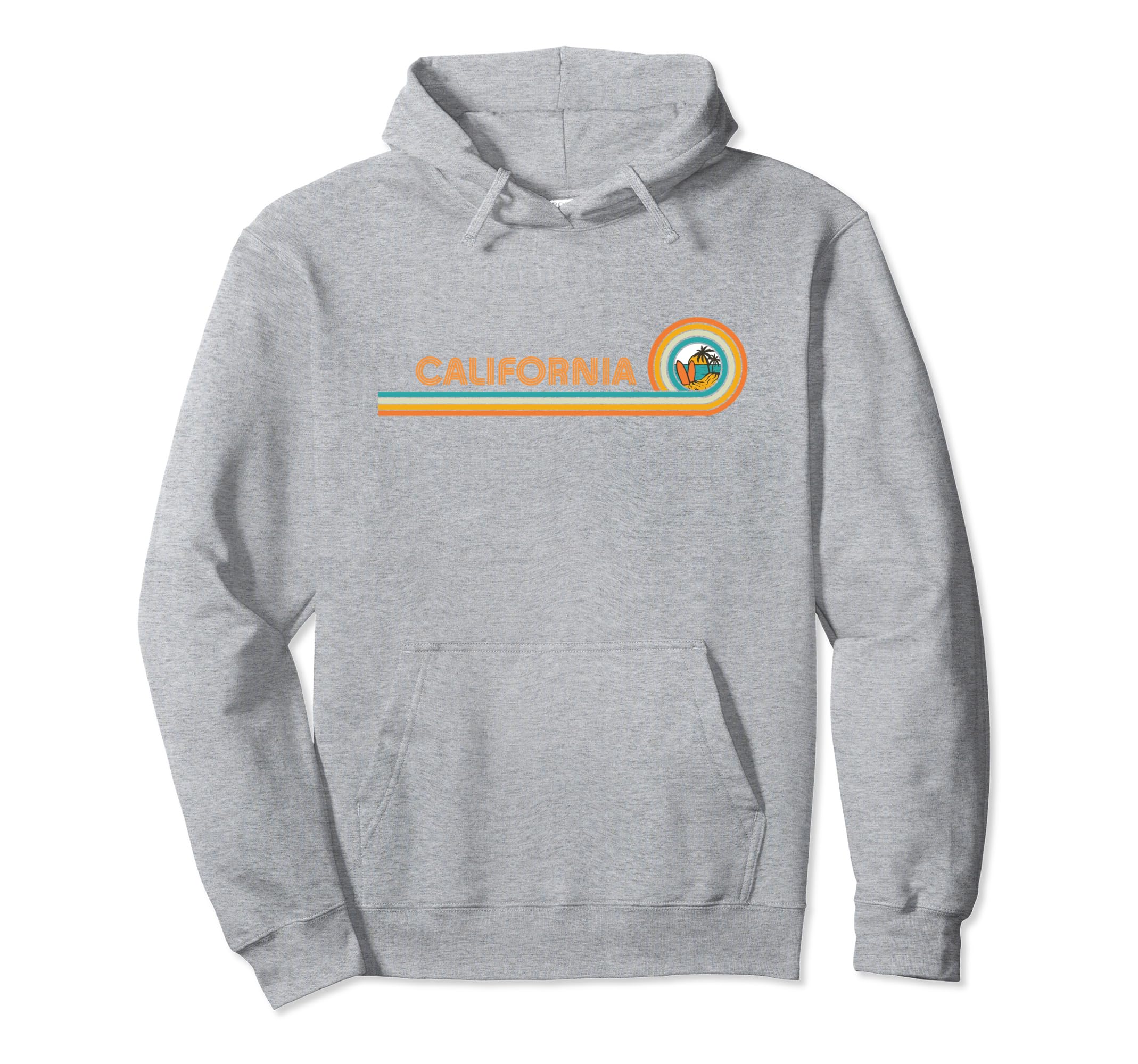 California Surf Sun Beach Palm Trees Hoodie - Trendy Graphic for Adults - T-Shirt, Sweatshirt, Hoodie