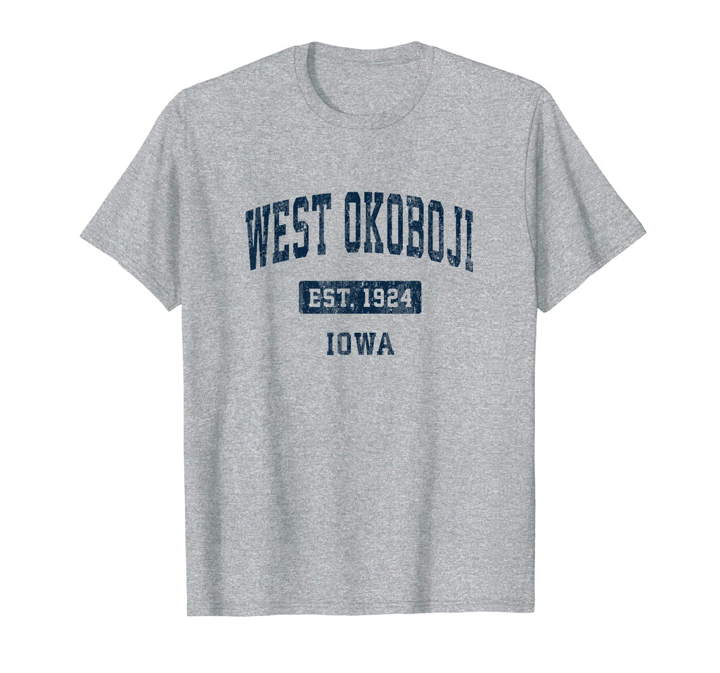 West Okoboji Iowa Ia Sports T-Shirt - Minimalist Print for Adults - T-Shirt, Sweatshirt, Hoodie