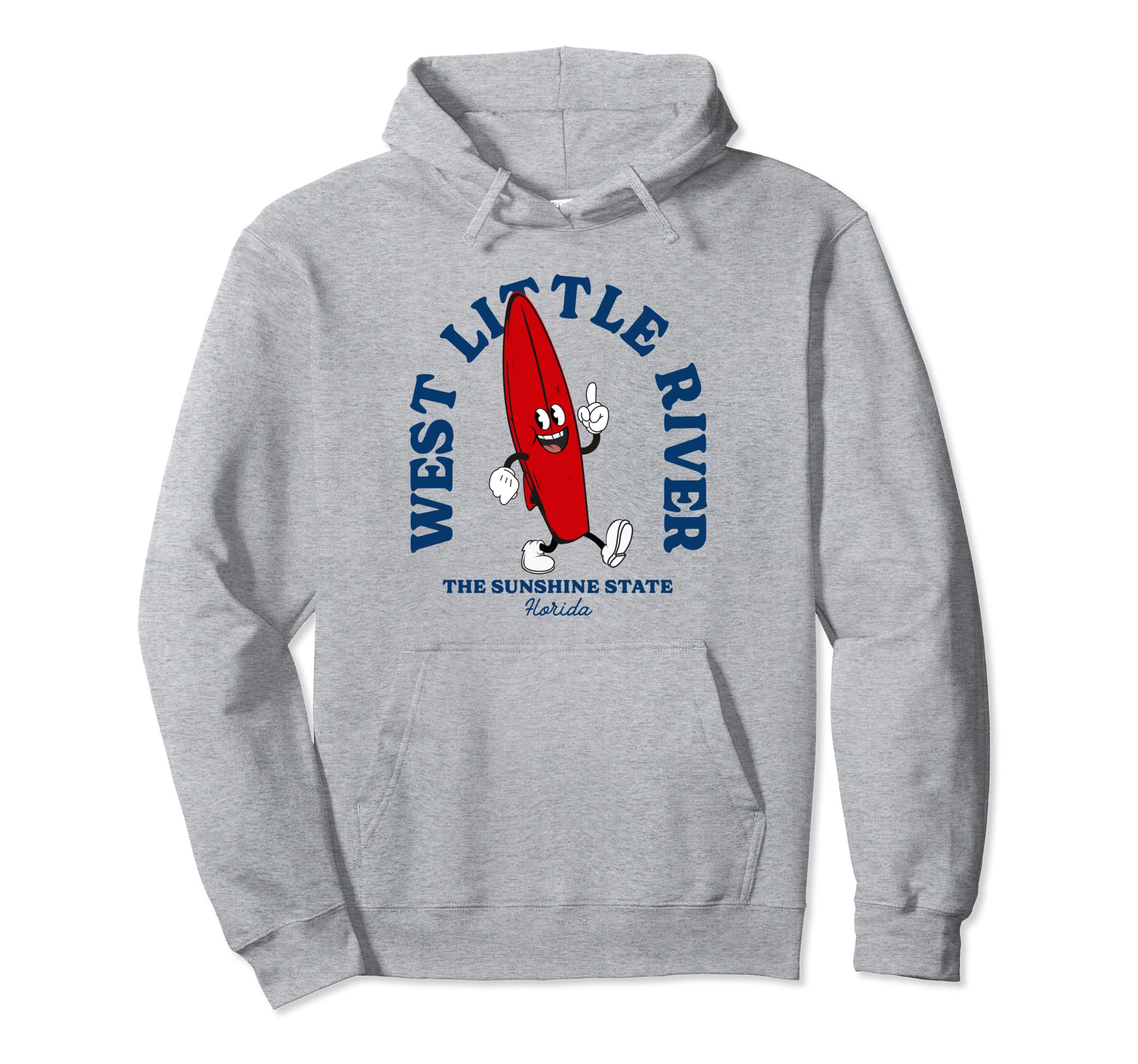 West Little River Florida Surfer Hoodie - Aesthetic Graphic for Adults - T-Shirt, Sweatshirt, Hoodie