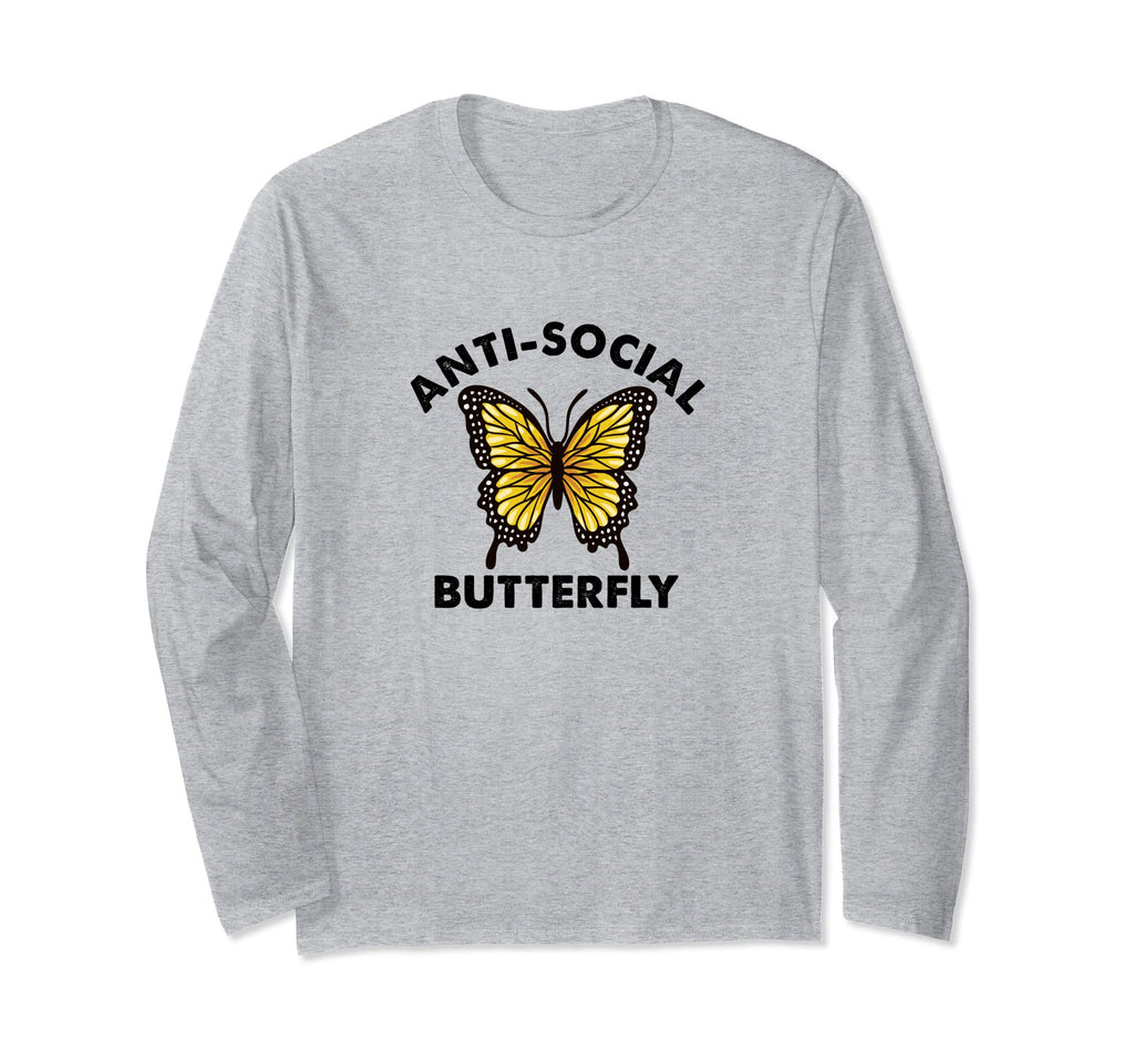 Funny Introvert Anti Social Butterfly T-Shirt - Unique Graphic Men Women - T-Shirt, Sweatshirt, Hoodie