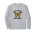 Funny Introvert Anti Social Butterfly T-Shirt - Unique Graphic Men Women - T-Shirt, Sweatshirt, Hoodie