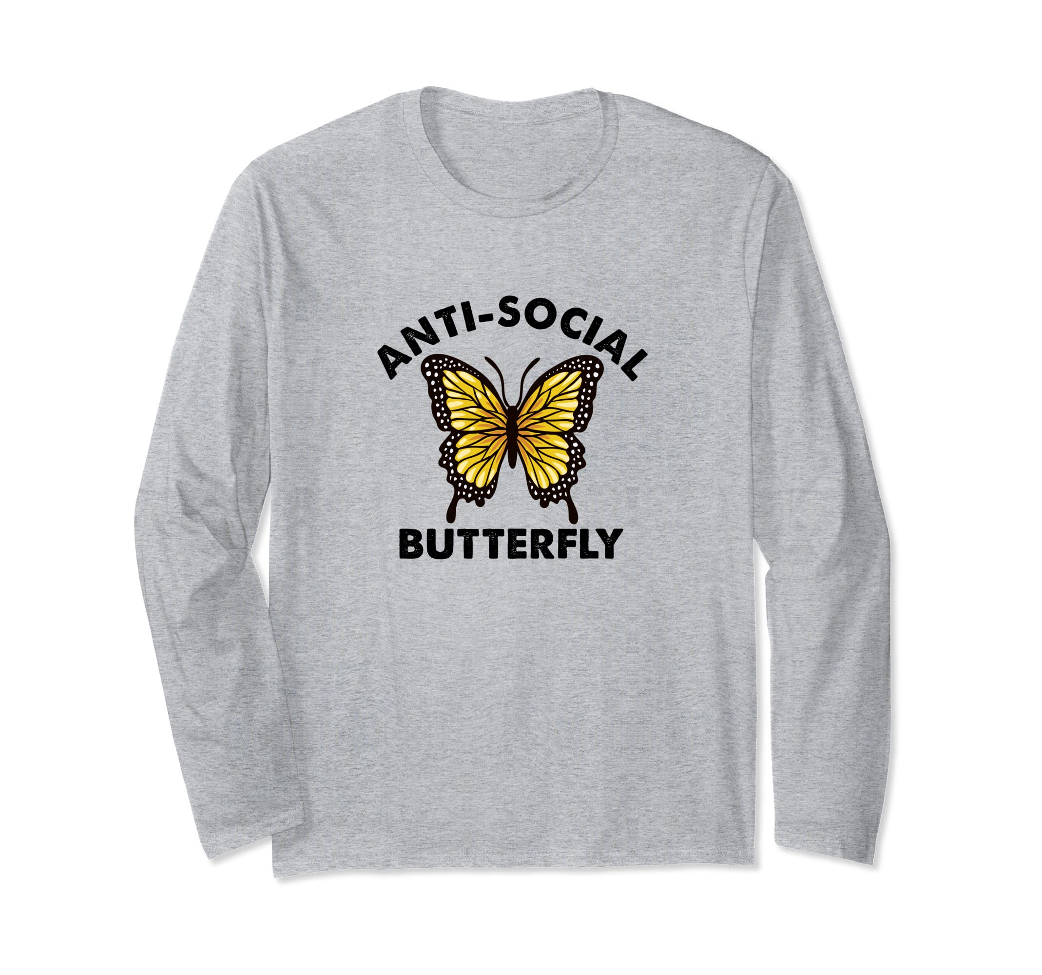 Funny Introvert Anti Social Butterfly T-Shirt - Unique Graphic Men Women - T-Shirt, Sweatshirt, Hoodie
