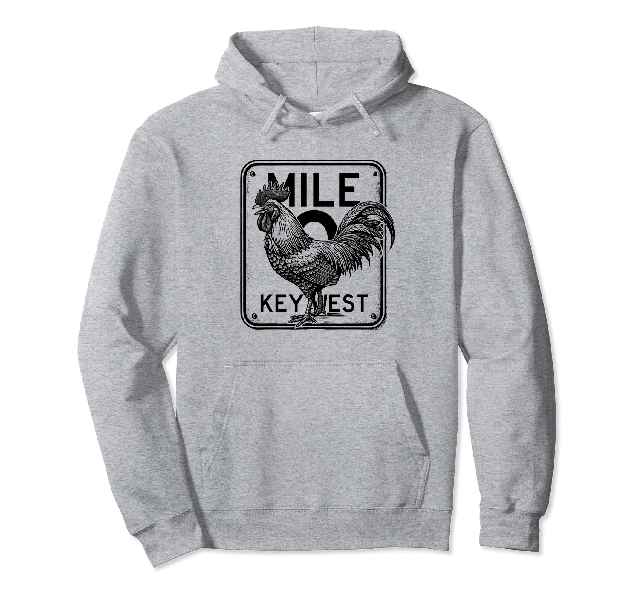 Key West Florida Chicken Mile 0 Hoodie - Casual Everyday Wear Unisex - T-Shirt, Sweatshirt, Hoodie