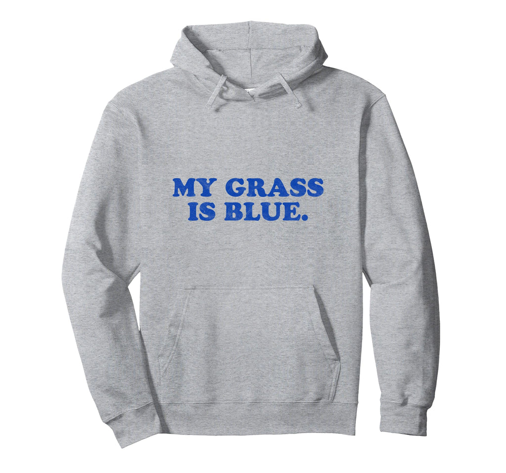 My Grass Is Blue Bluegrass Fan Hoodie - Minimalist Print for Adults - T-Shirt, Sweatshirt, Hoodie