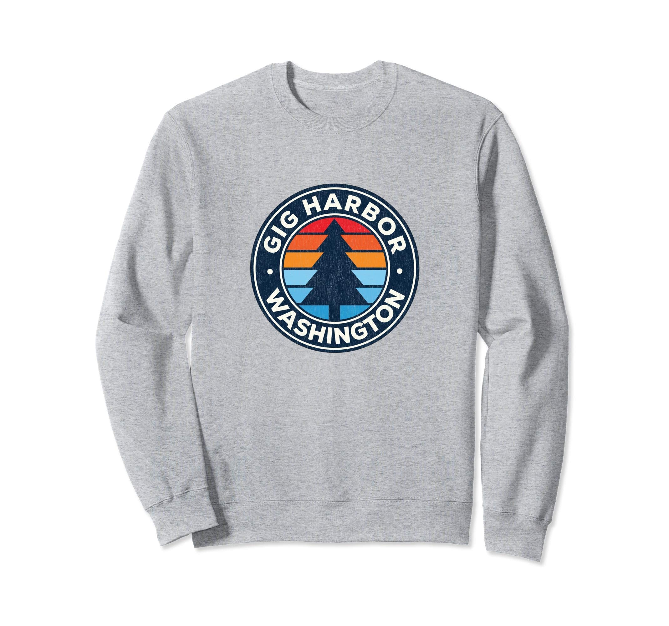 Gig Harbor Washington Wa 70S Sweatshirt - Custom Art Print Men Women - T-Shirt, Sweatshirt, Hoodie