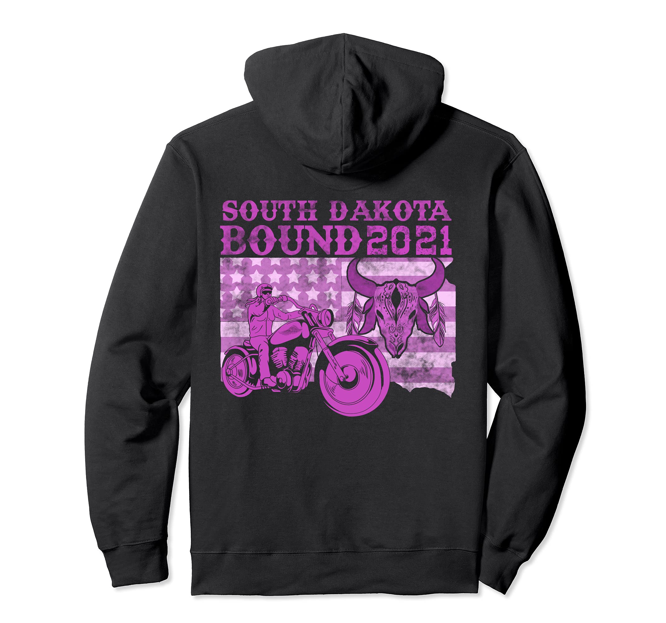 Womens Motorcycle South Dakota Hoodie - Custom Art Print for Adults - T-Shirt, Sweatshirt, Hoodie