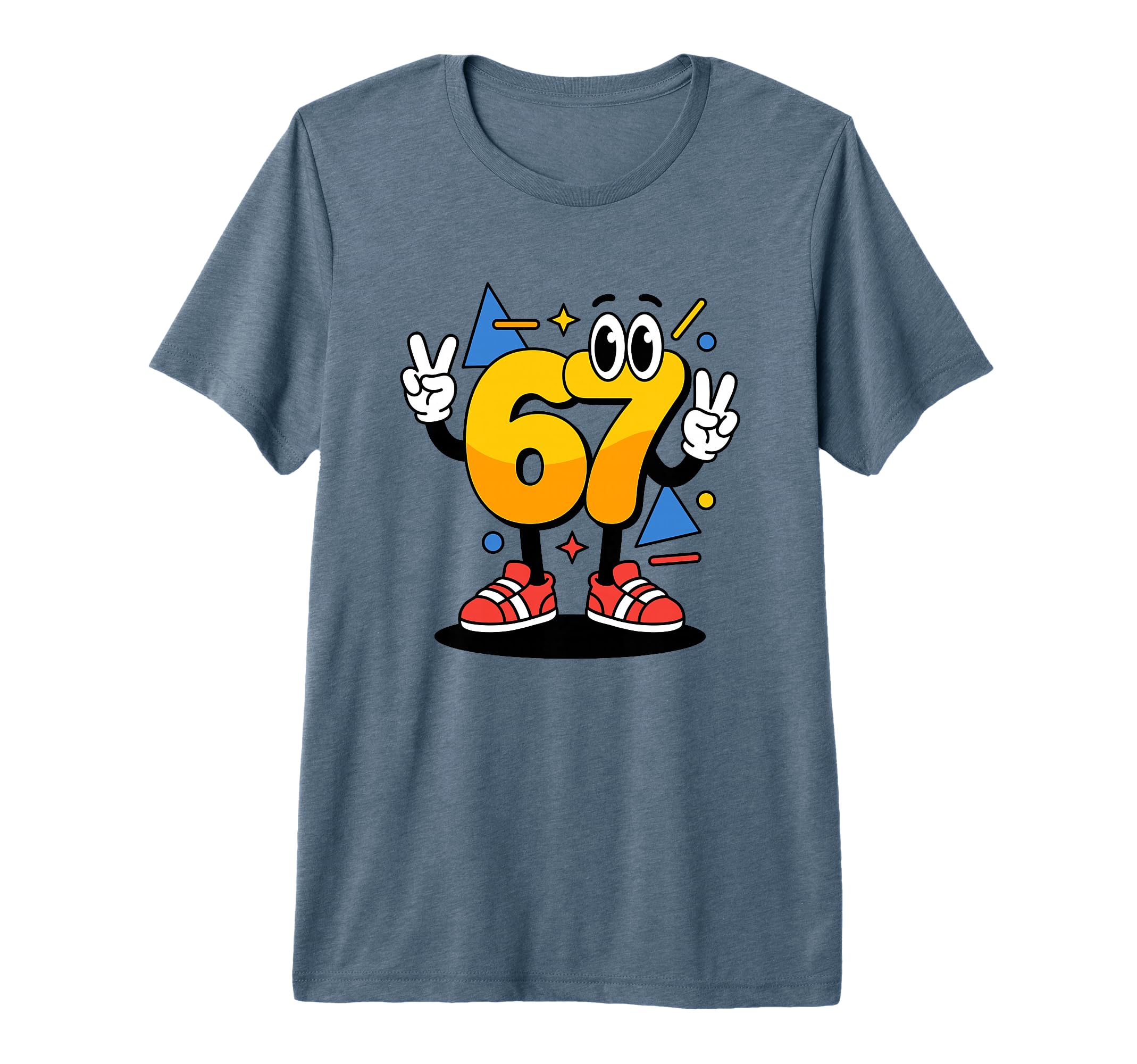 90S Cartoon Mascot Number 67 Nostalgia T-Shirt - Novelty Apparel Unisex - T-Shirt, Sweatshirt, Hoodie