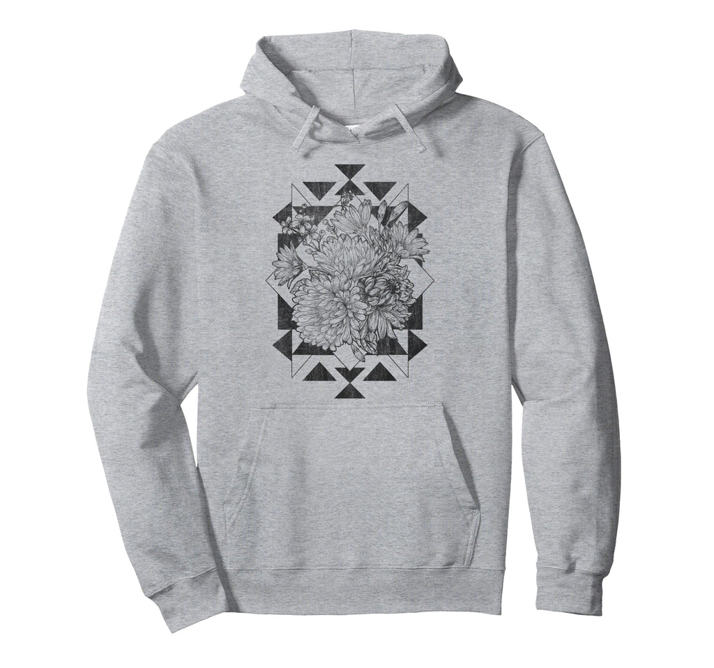 Trendy Art Deco Floral Hoodie - Trendy Graphic for Adults - T-Shirt, Sweatshirt, Hoodie