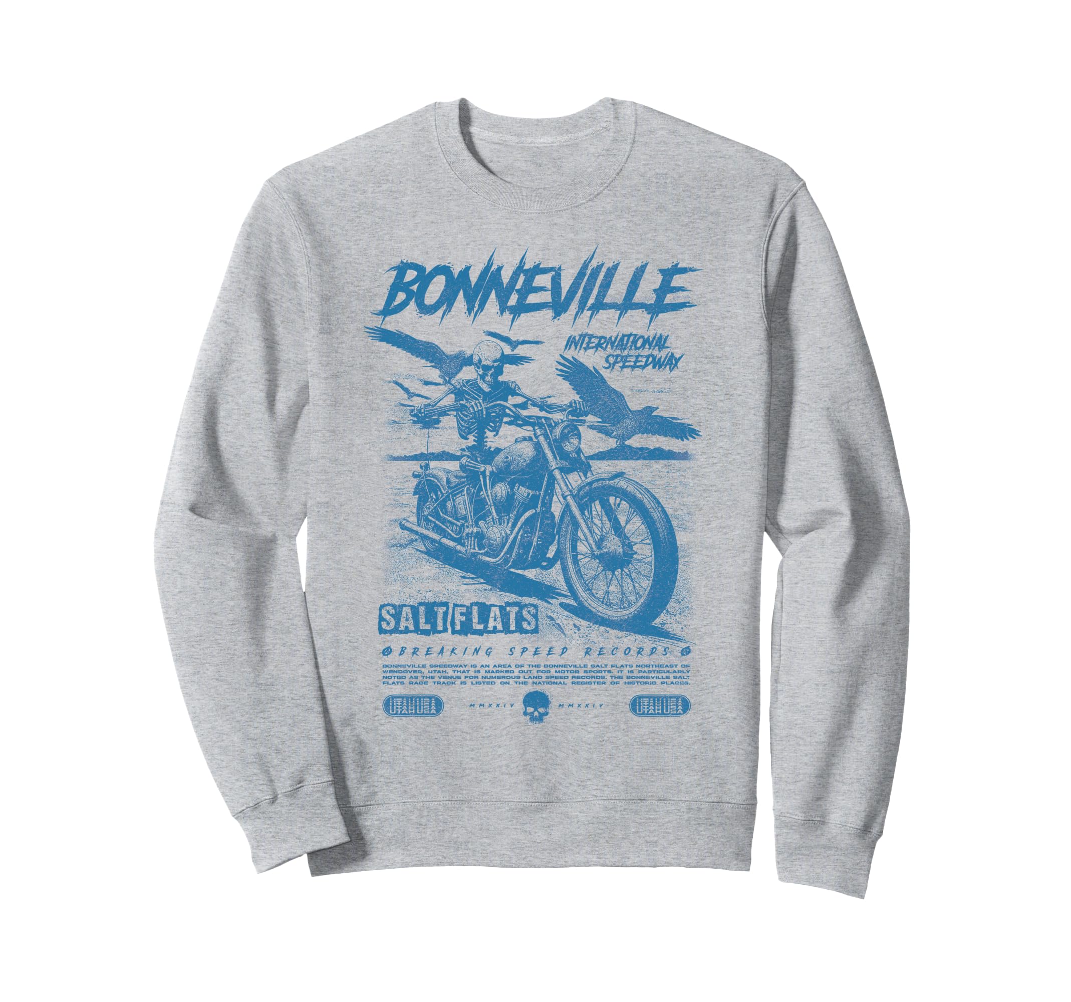 Bonneville Salt Flats Motorcycle Sweatshirt - Streetwear Style Men Women - T-Shirt, Sweatshirt, Hoodie