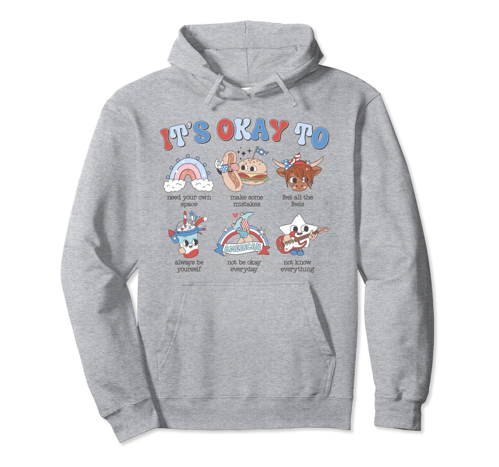 Its Okay To School Counselor 4Th Hoodie - Aesthetic Graphic for Adults - T-Shirt, Sweatshirt, Hoodie