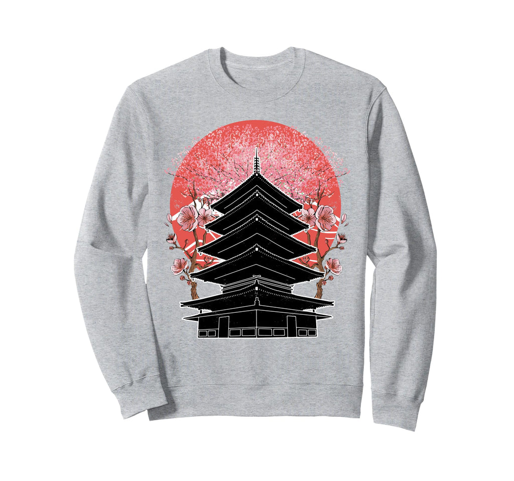 Japanese Pagoda Lantern Sweatshirt - Fun Novelty Design Men Women - T-Shirt, Sweatshirt, Hoodie
