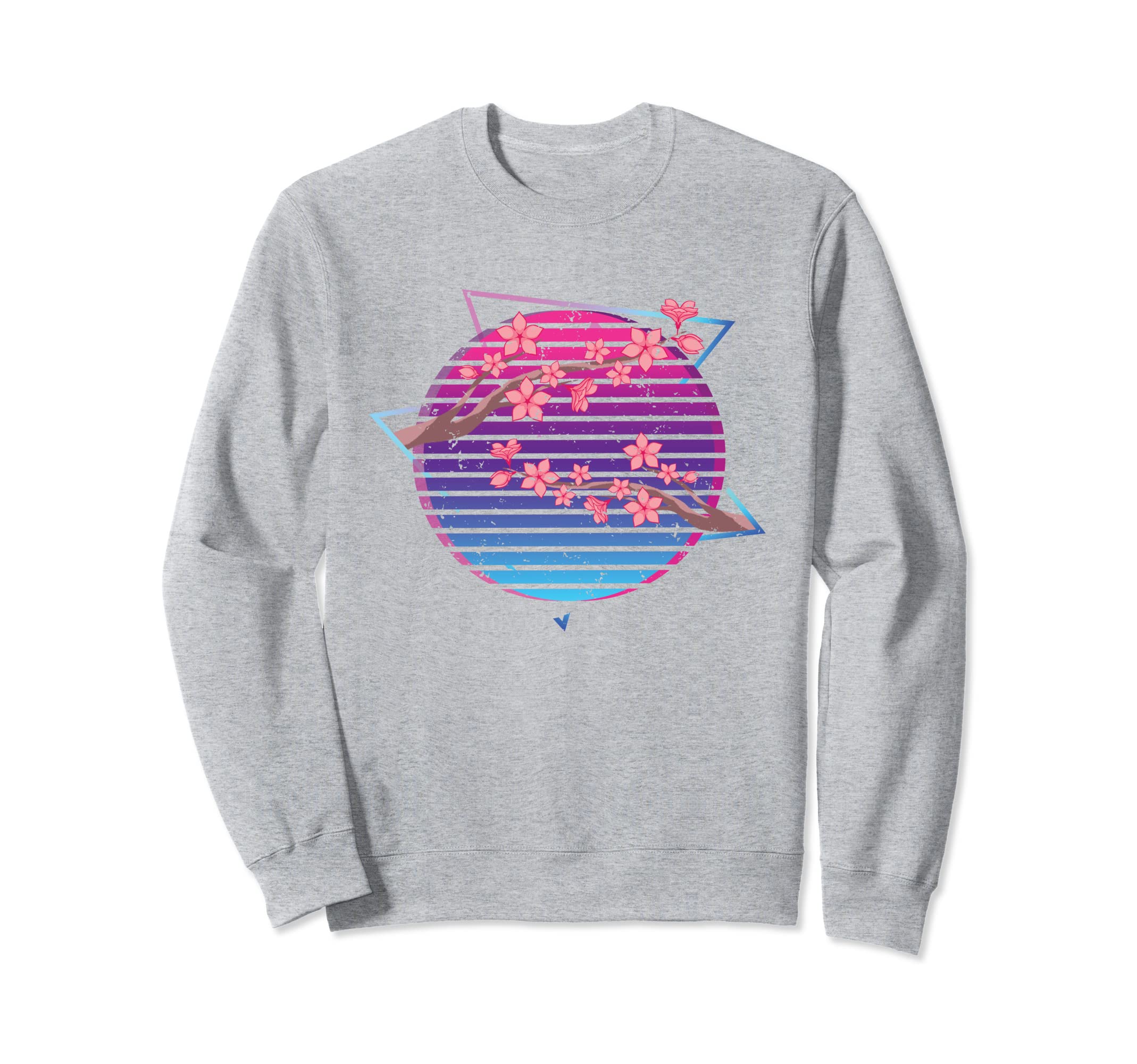 Synthwave Japanese Flower Sakura Sweatshirt - Trendy Graphic for Adults - T-Shirt, Sweatshirt, Hoodie