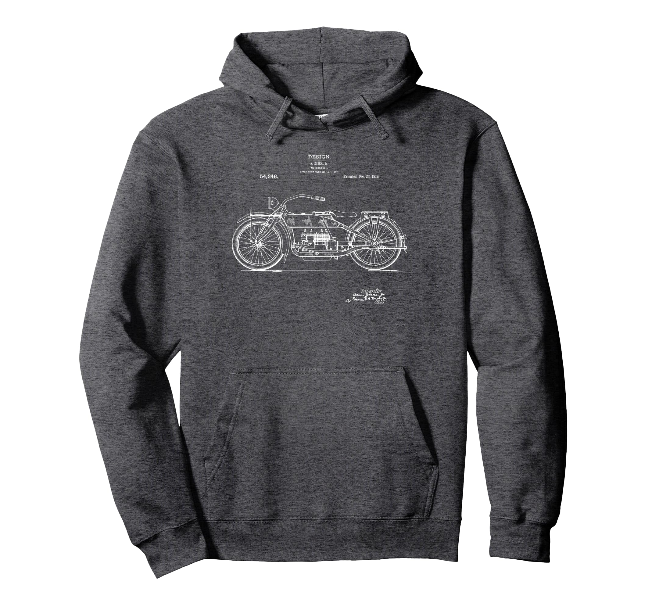 Patent 1919 Motorcycle Gift Hoodie - Streetwear Style for Adults - T-Shirt, Sweatshirt, Hoodie