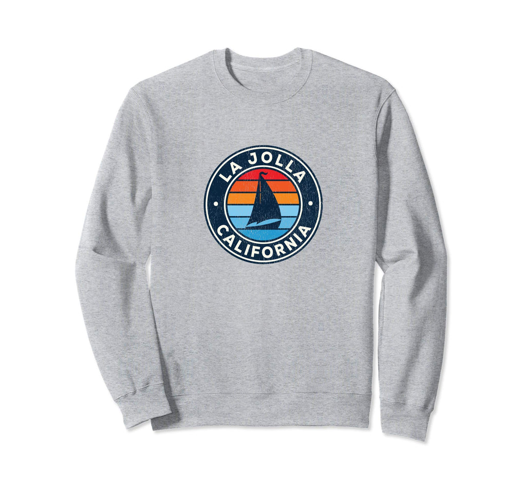 La Jolla California Ca Sailboat 70S Sweatshirt - Unique Graphic Unisex - T-Shirt, Sweatshirt, Hoodie