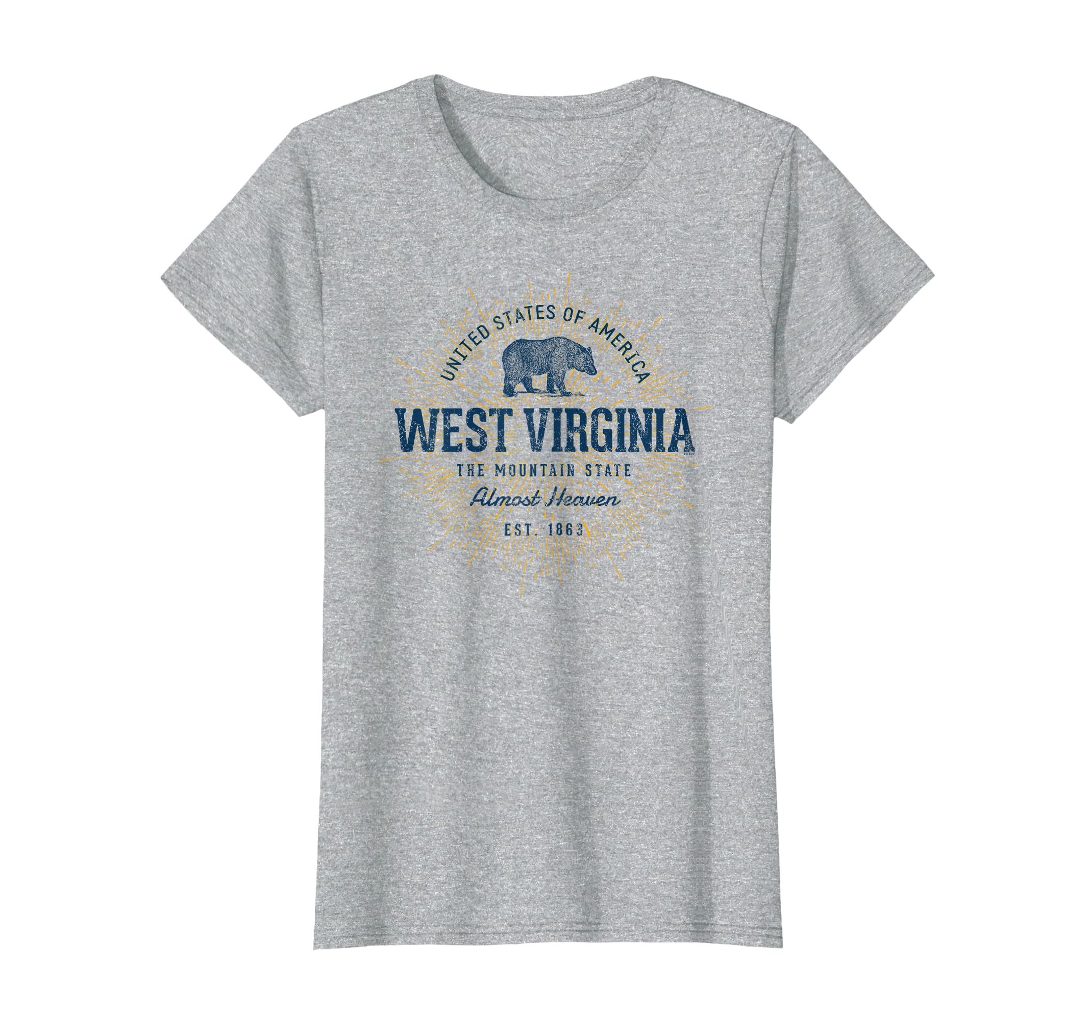 State West Virginia T-Shirt - Fun Novelty Design Unisex - T-Shirt, Sweatshirt, Hoodie