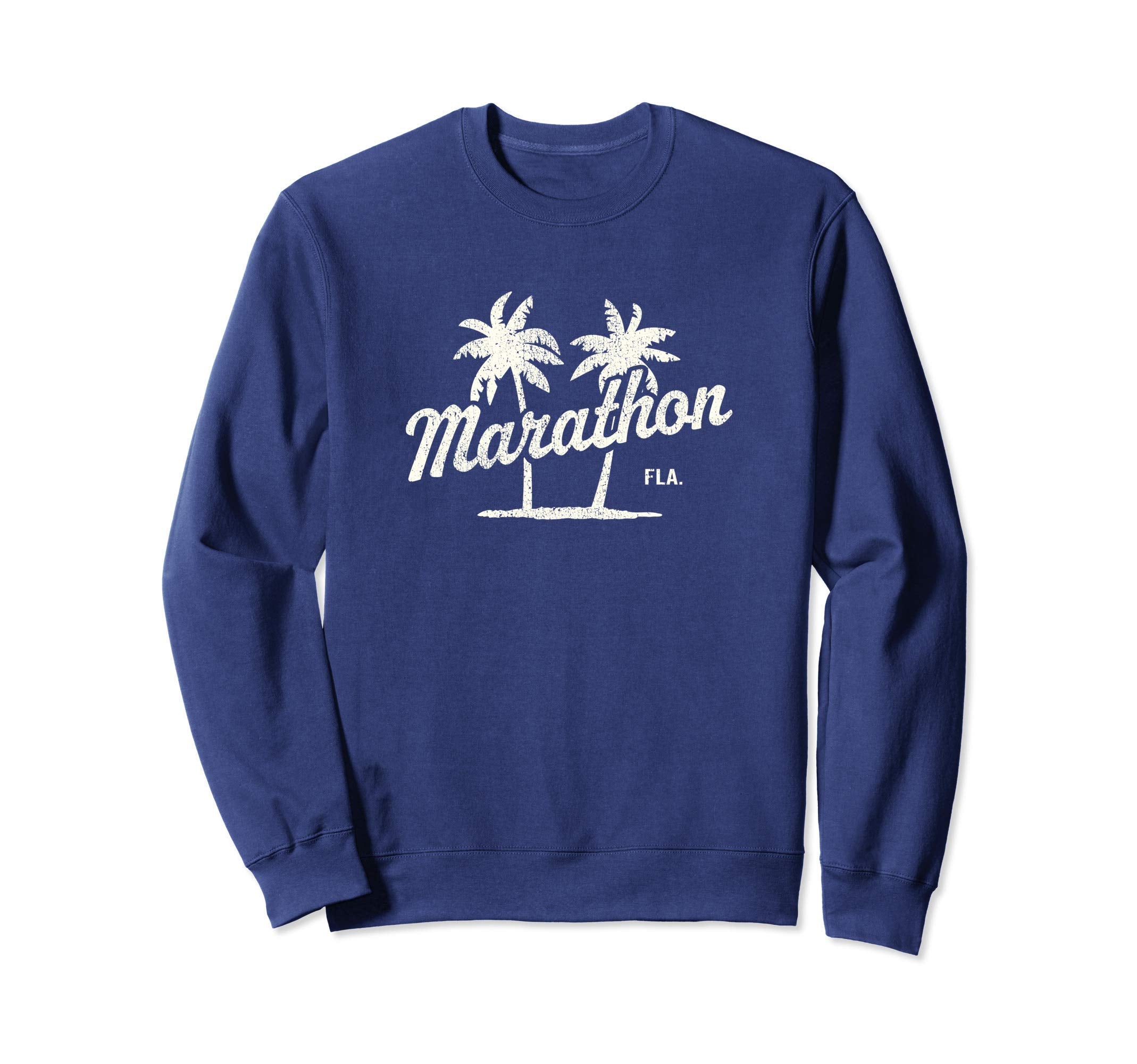 Marathon Florida 70S Palm Trees Sweatshirt - Fun Novelty Design for Adults - T-Shirt, Sweatshirt, Hoodie