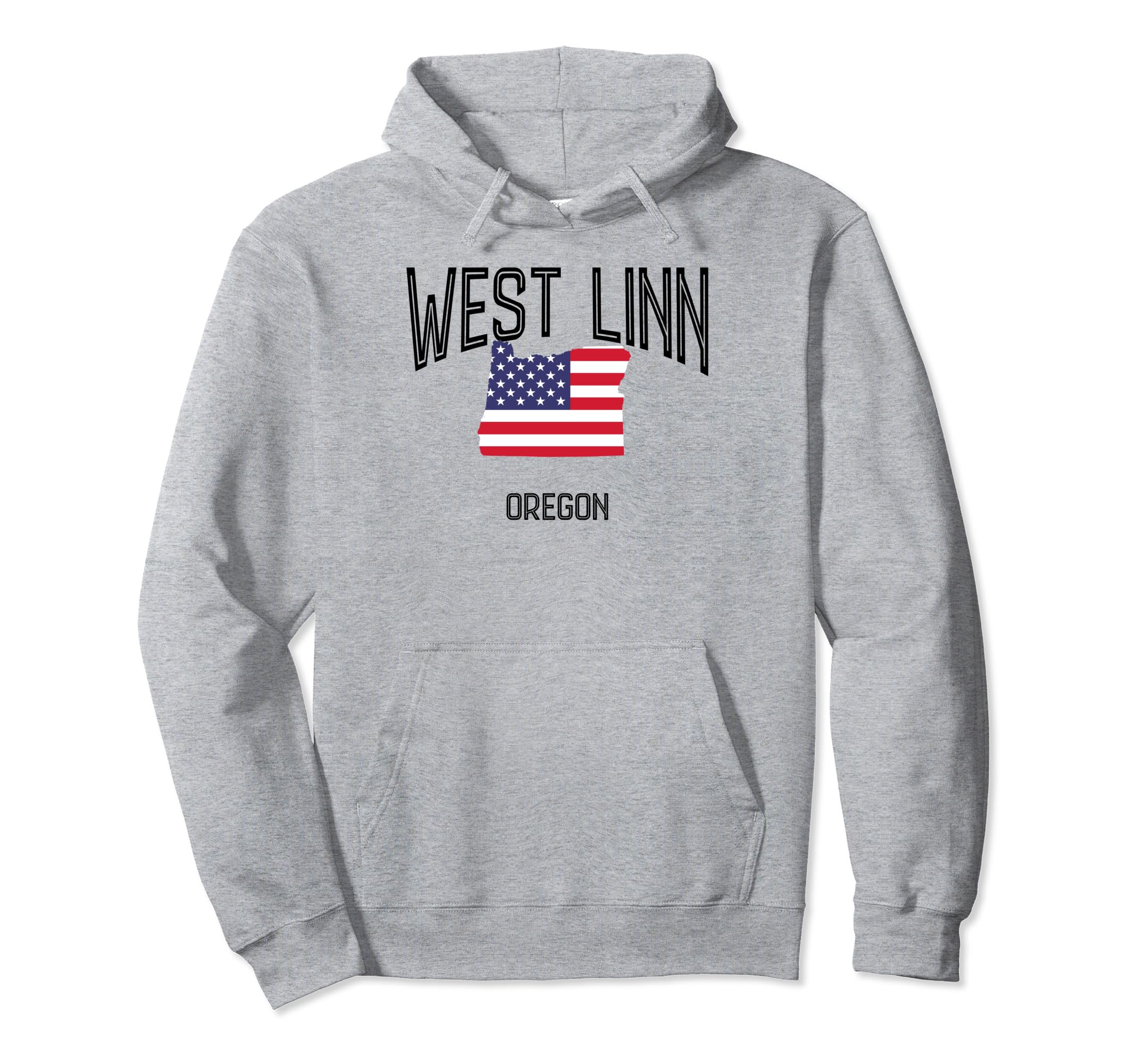 West Linn Oregon Or Throwback Usa Flag Hoodie - Graphic Print Unisex - T-Shirt, Sweatshirt, Hoodie