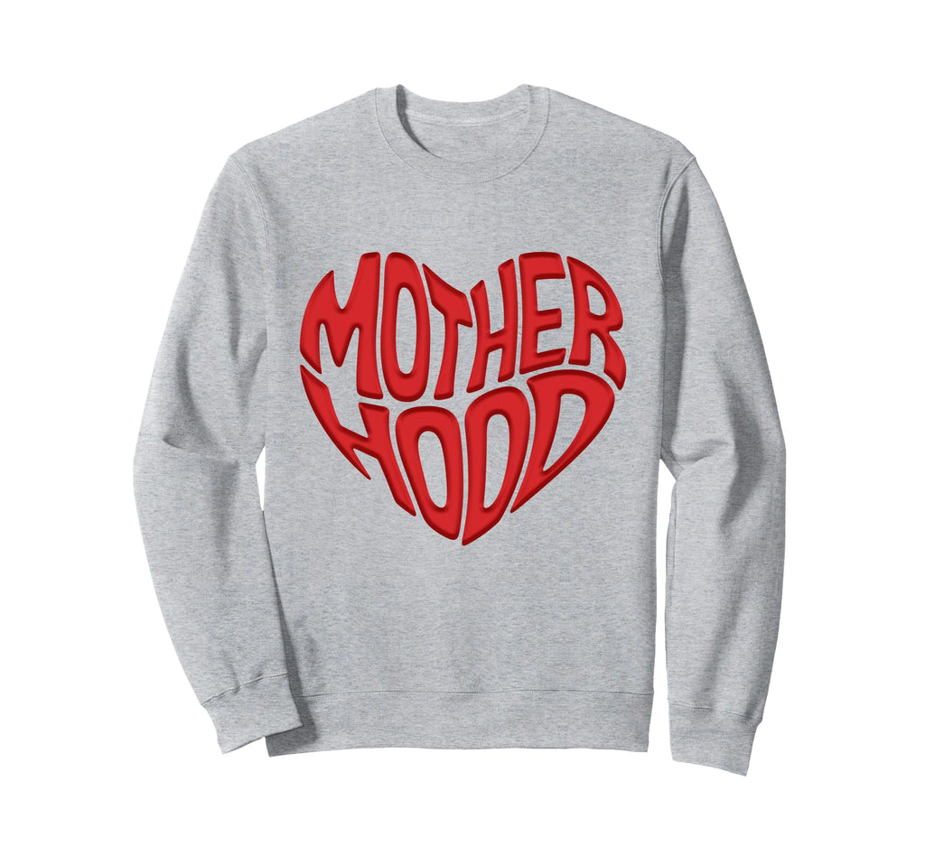 Big Love Mom Red Heart Shape Motherhood Sweatshirt - Trendy Graphic Unisex - T-Shirt, Sweatshirt, Hoodie