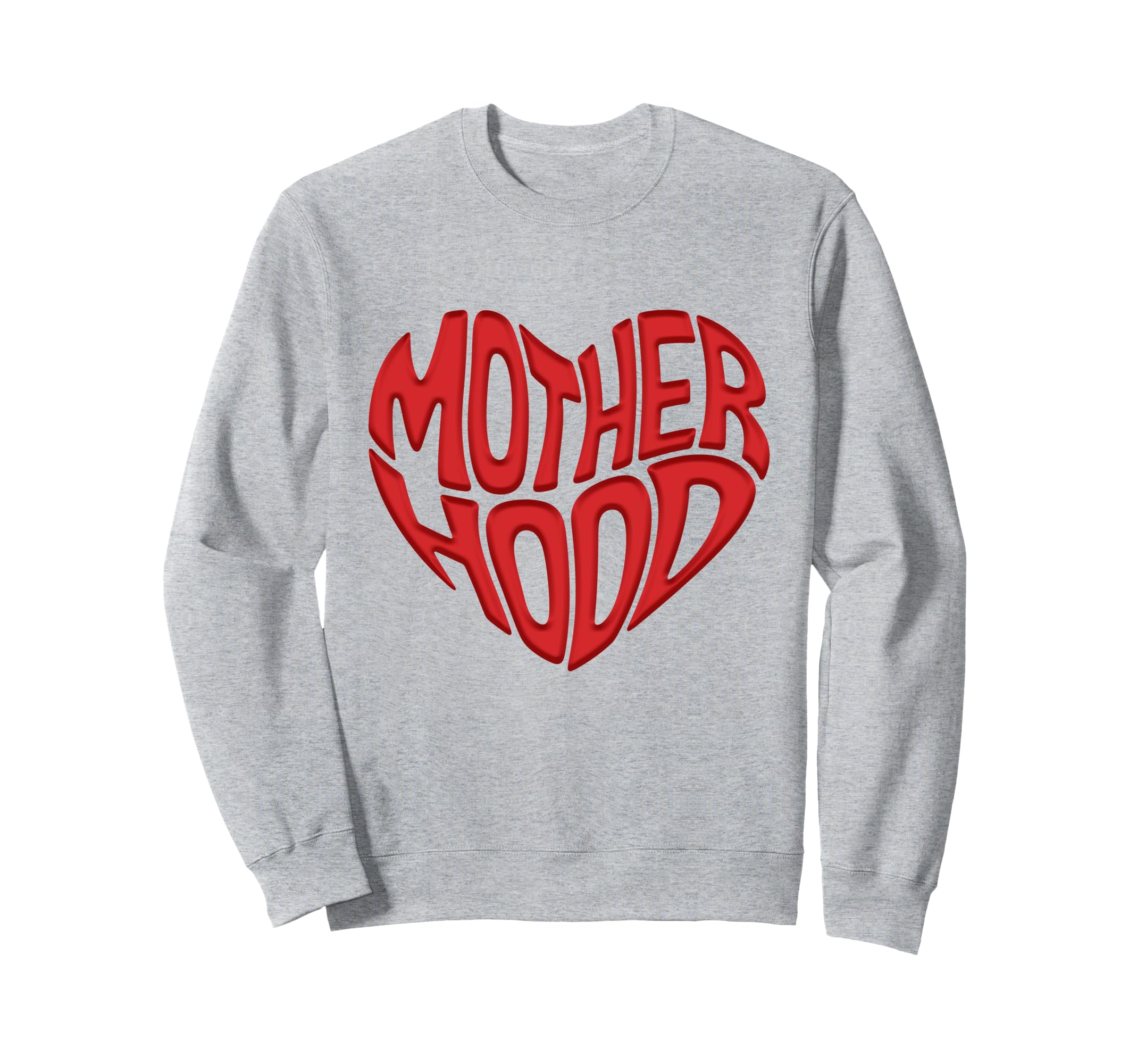 Big Love Mom Red Heart Shape Motherhood Sweatshirt - Trendy Graphic Unisex - T-Shirt, Sweatshirt, Hoodie