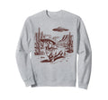 Dachshund Ufo Western Alien 90S Sweatshirt - Trendy Graphic Men Women - T-Shirt, Sweatshirt, Hoodie