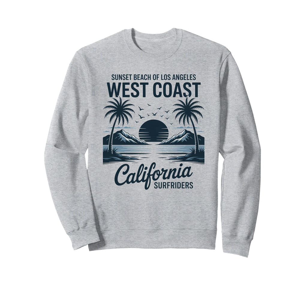 California Beach Ocean West Coast Sweatshirt - Graphic Print Men Women - T-Shirt, Sweatshirt, Hoodie