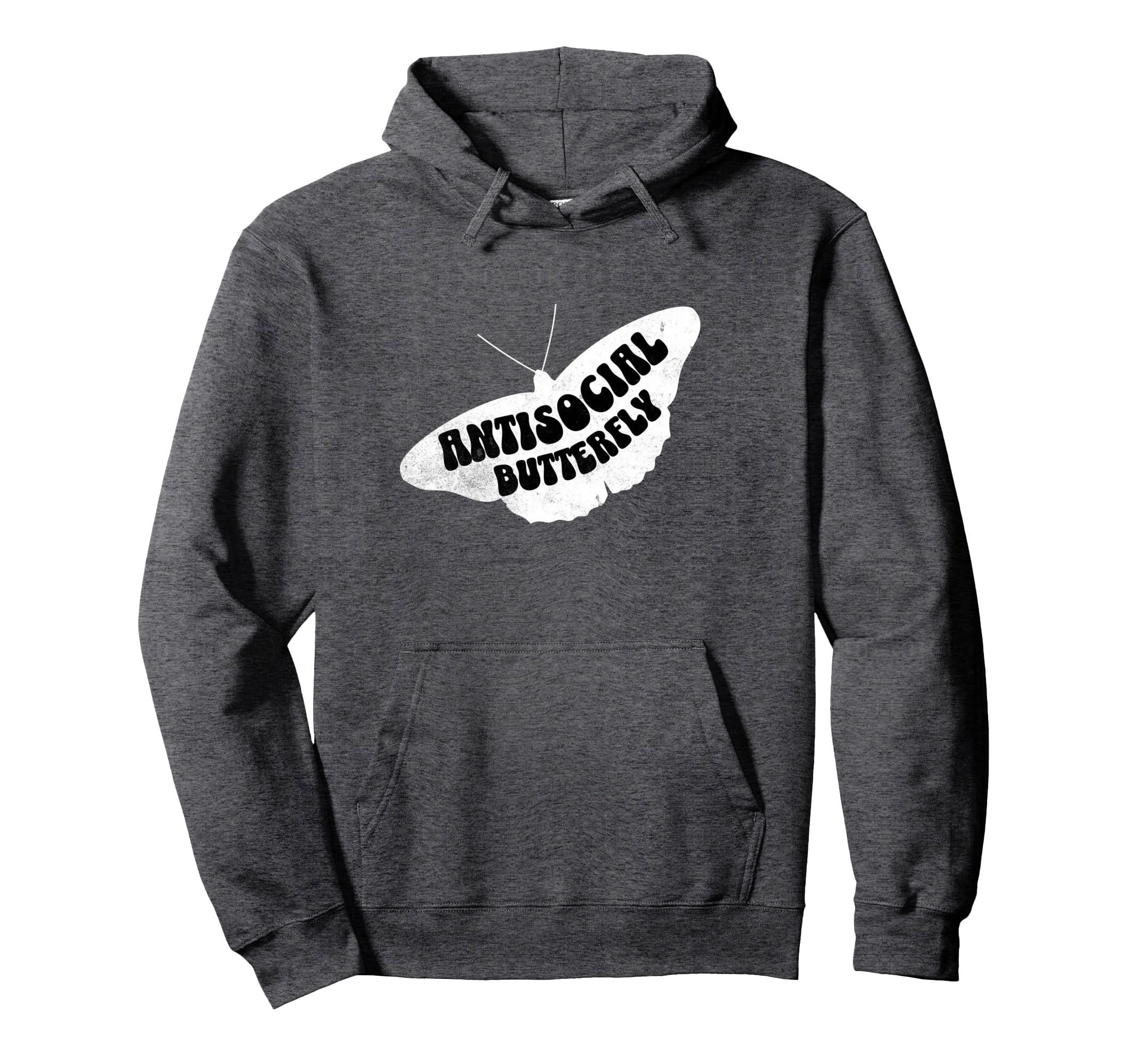 Antisocial Butterfly Social Anxiety Hoodie - Graphic Print Unisex - T-Shirt, Sweatshirt, Hoodie