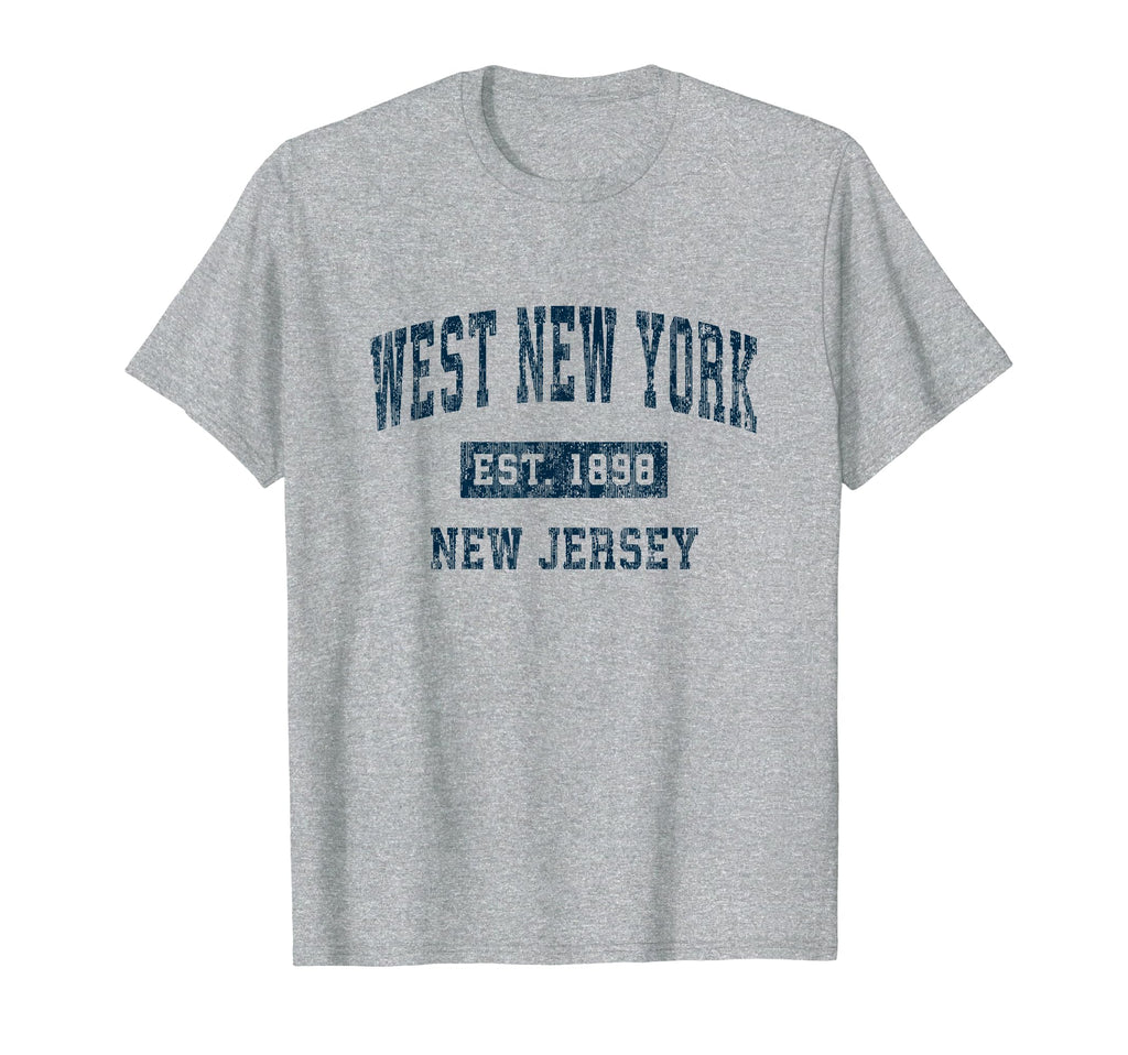 West New York New Jersey Nj Sports Navy T-Shirt - Unique Graphic for Adults - T-Shirt, Sweatshirt, Hoodie