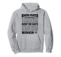 Bikers Prayer Motorcycle Biker Biking Hoodie - Custom Art Print for Adults - T-Shirt, Sweatshirt, Hoodie