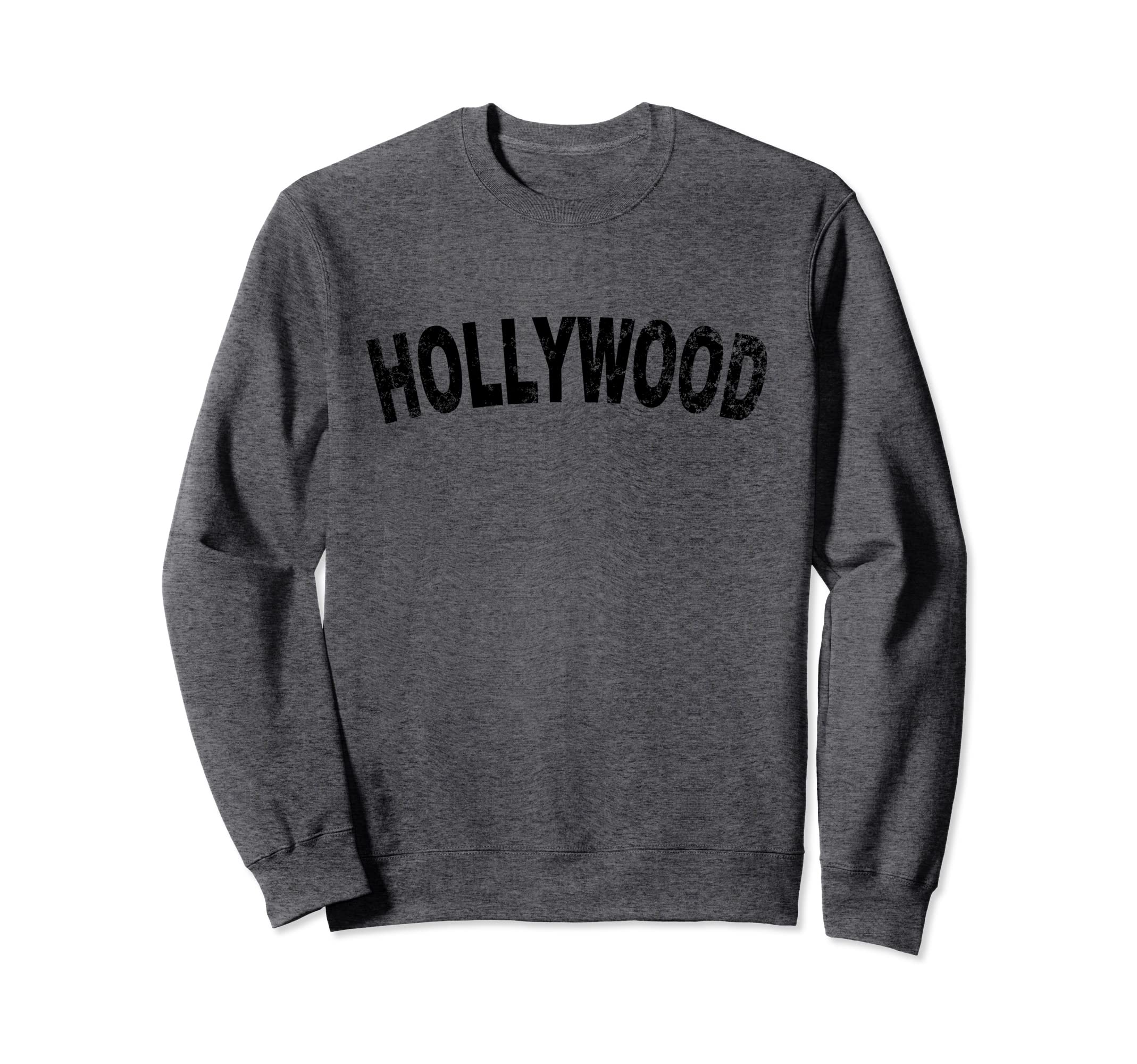 Hollywood Black Text Sweatshirt - Novelty Apparel for Adults - T-Shirt, Sweatshirt, Hoodie