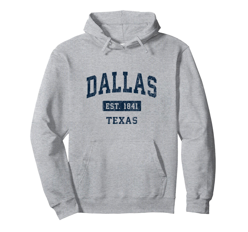 Dallas Texas Tx Sports Established Navy Hoodie - Unique Graphic for Adults - T-Shirt, Sweatshirt, Hoodie