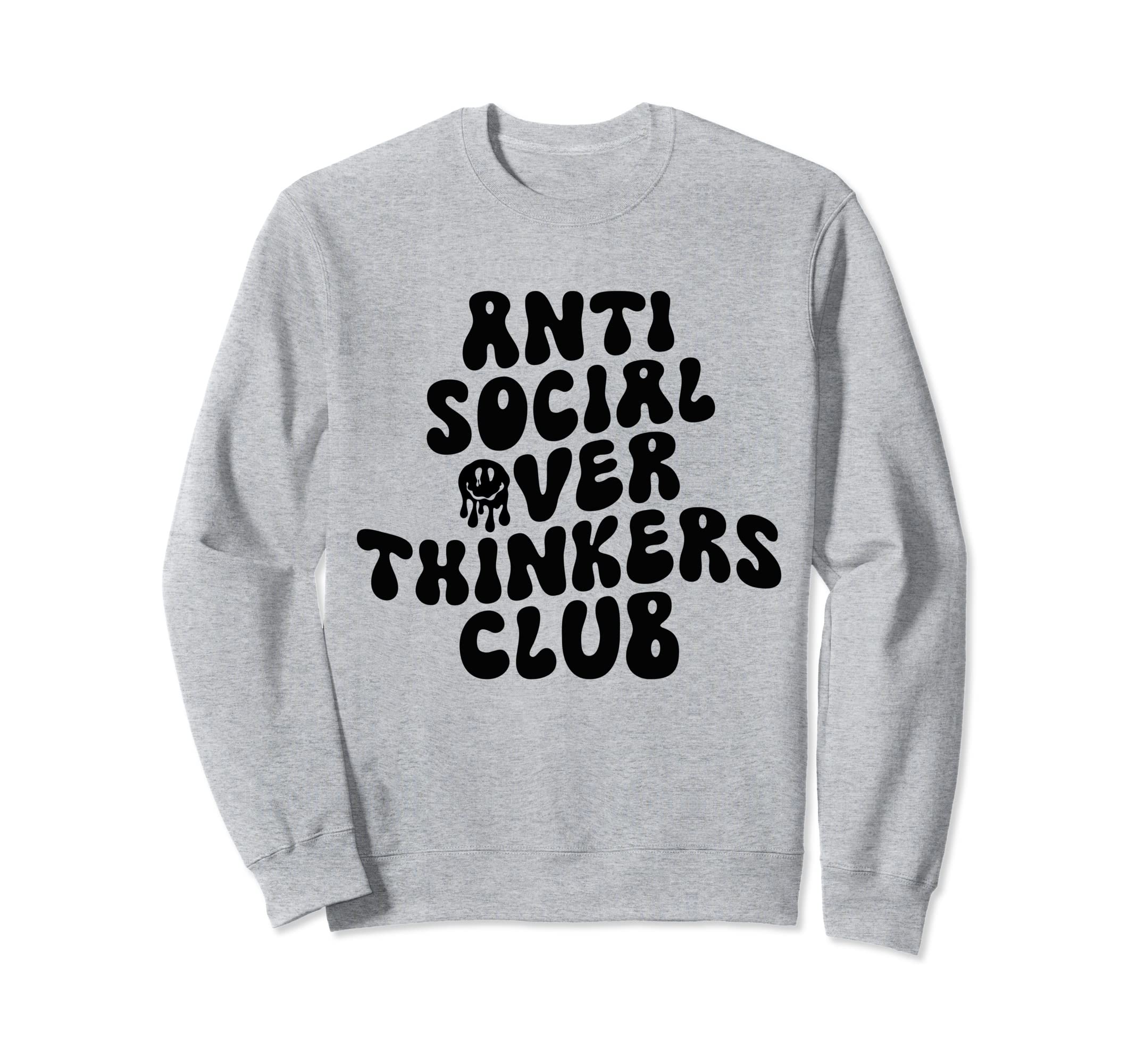 Groovy Anti Social Over Sweatshirt - Fun Novelty Design for Adults - T-Shirt, Sweatshirt, Hoodie