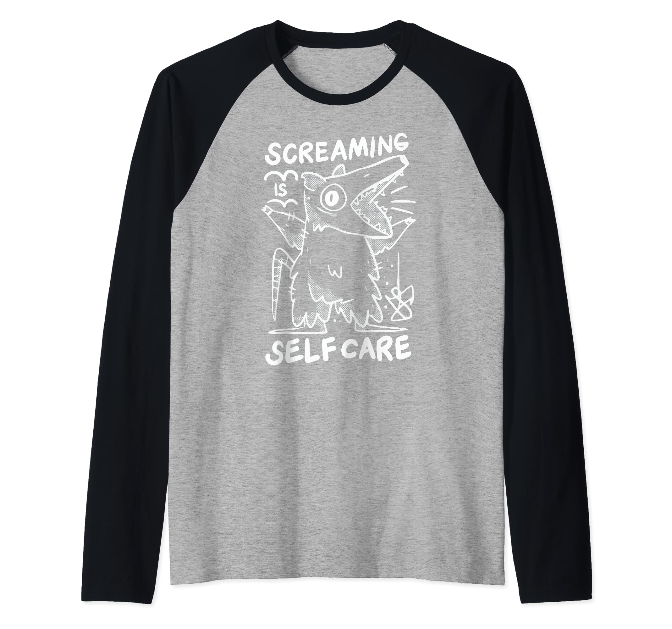 Opossum Therapeutic Screaming Sweatshirt - Aesthetic Graphic for Adults - T-Shirt, Sweatshirt, Hoodie