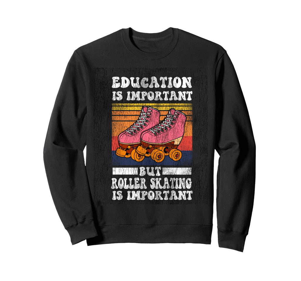 Roller Skating Skate 1970S Sweatshirt - Unique Graphic Unisex - T-Shirt, Sweatshirt, Hoodie
