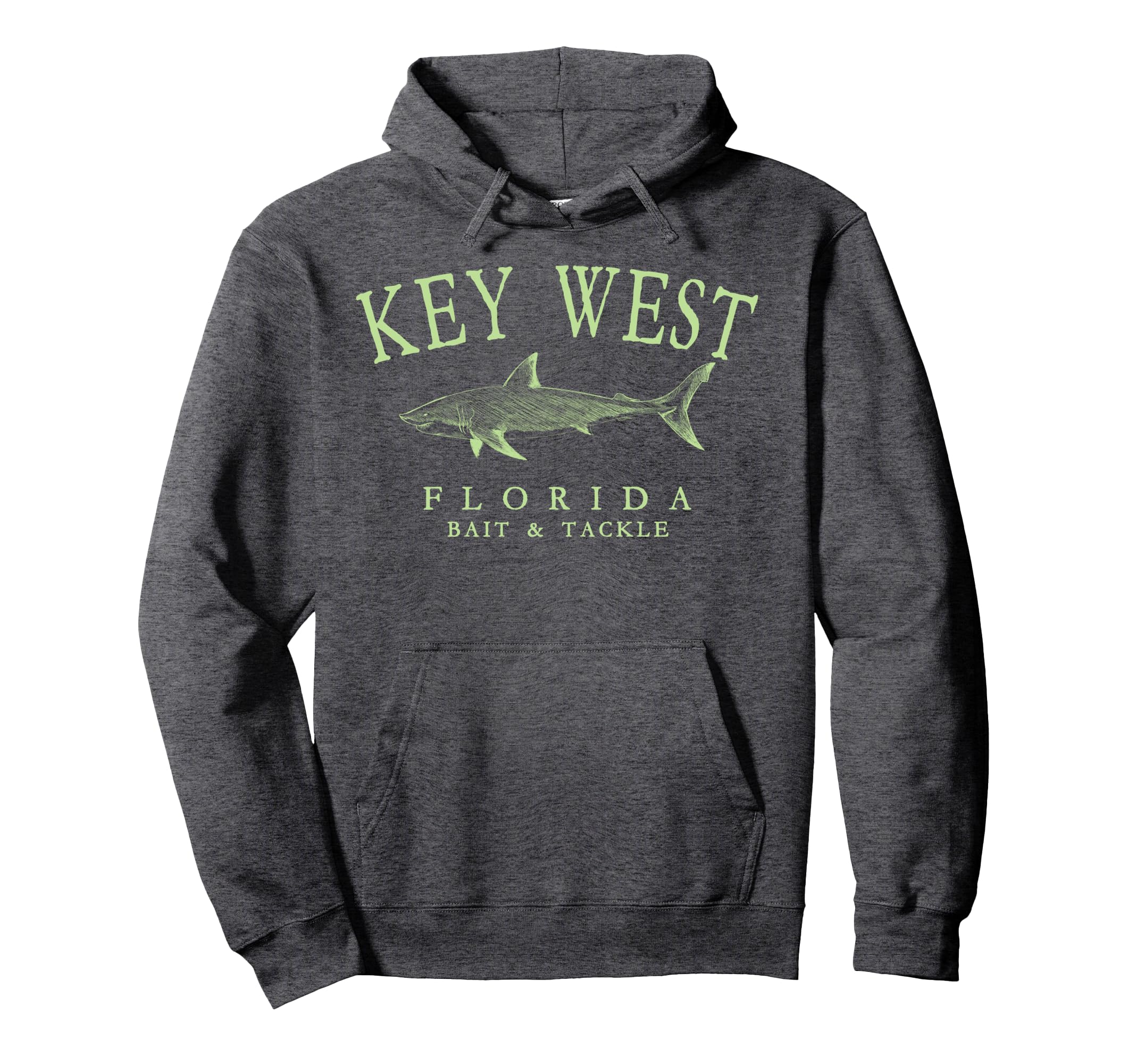 Key West Florida Shark Arched Lime Hoodie - Unique Graphic for Adults - T-Shirt, Sweatshirt, Hoodie