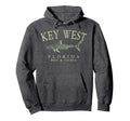 Key West Florida Shark Arched Lime Hoodie - Minimalist Print Men Women - T-Shirt, Sweatshirt, Hoodie