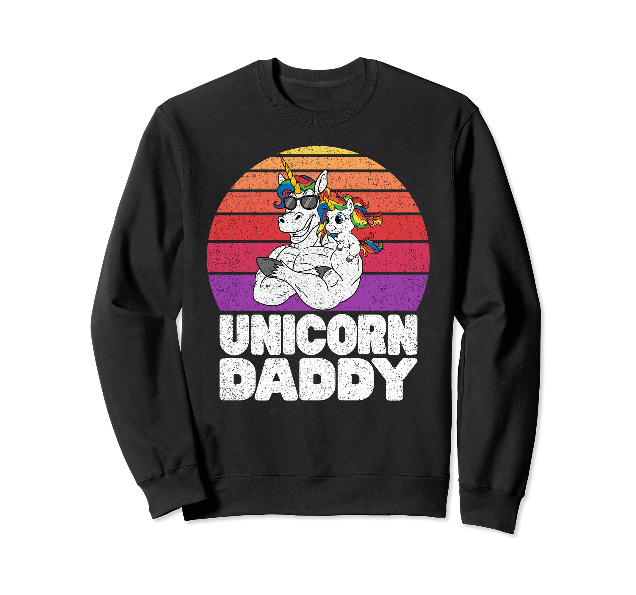 Muscle Bodybuilder Unicorn Dad Sweatshirt - Custom Art Print Unisex - T-Shirt, Sweatshirt, Hoodie