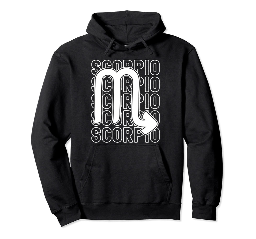 Scorpio Zodiac Sign Typography Hoodie - Custom Art Print Men Women - T-Shirt, Sweatshirt, Hoodie