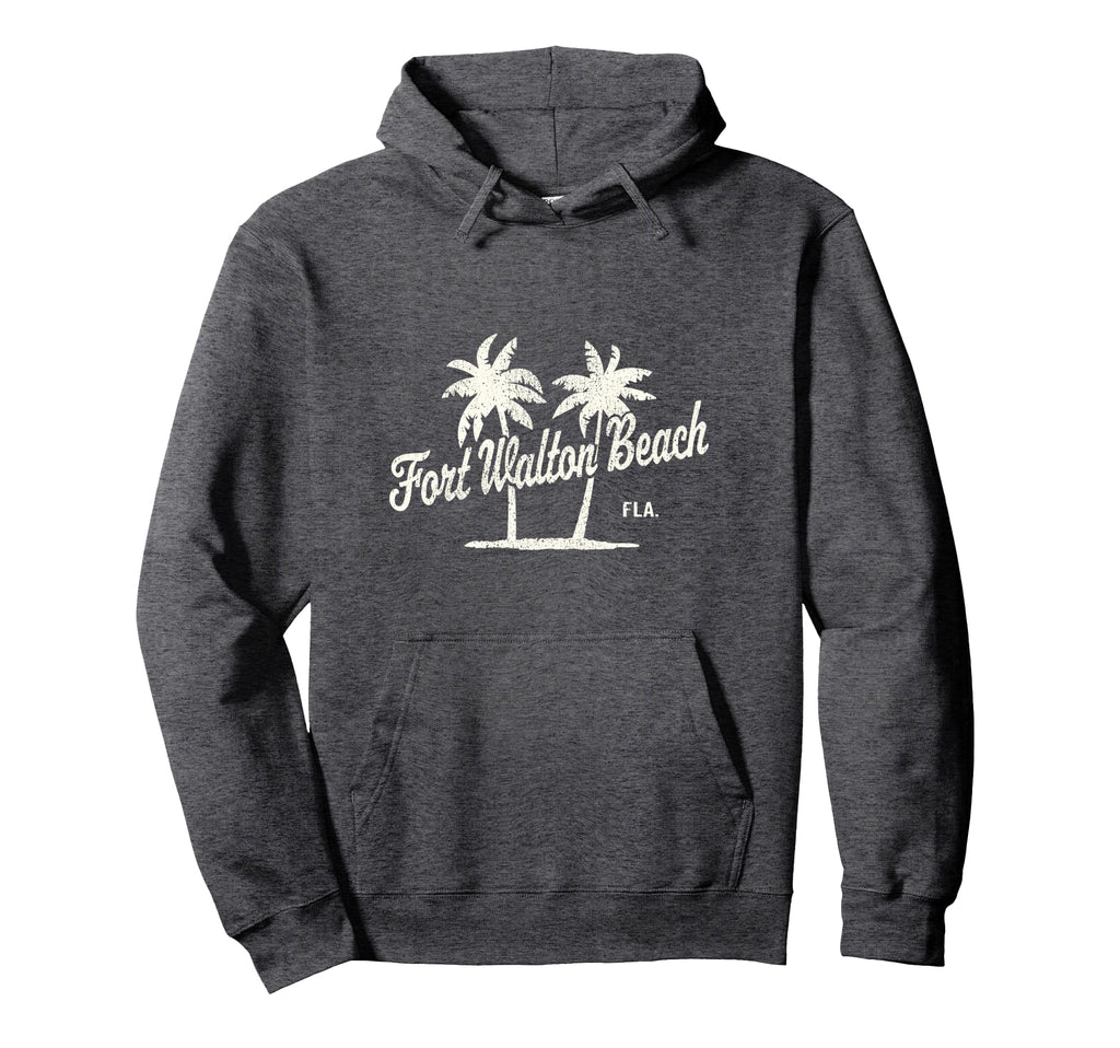 Fort Walton Beach Florida 70S Palm Trees Hoodie - Graphic Print for Adults - T-Shirt, Sweatshirt, Hoodie