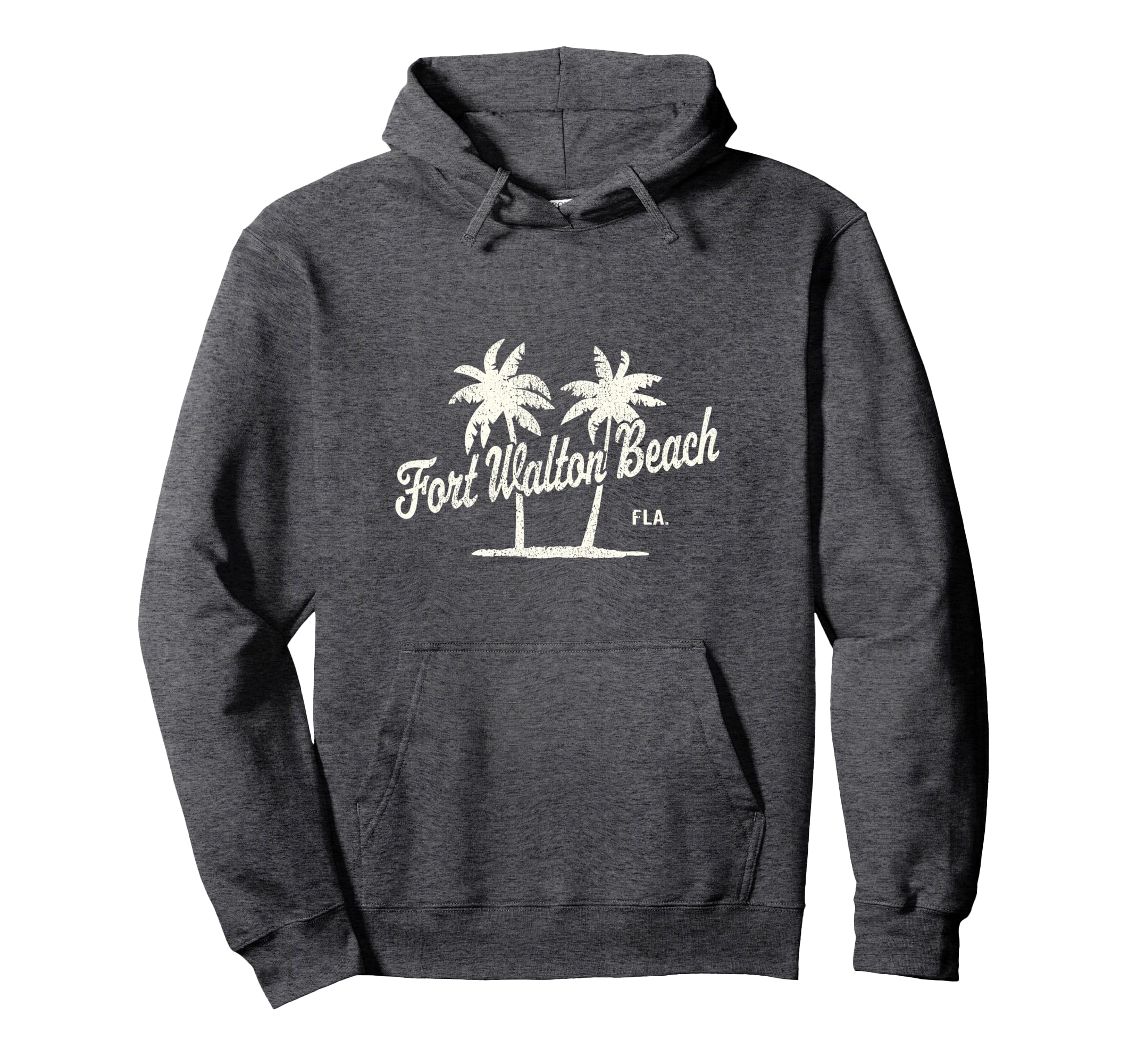 Fort Walton Beach Florida 70S Palm Trees Hoodie - Graphic Print for Adults - T-Shirt, Sweatshirt, Hoodie
