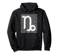 Capricorn Zodiac Sign Typography Astrology Hoodie - Unique Graphic Unisex - T-Shirt, Sweatshirt, Hoodie
